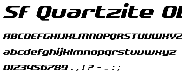 SF Quartzite Oblique font